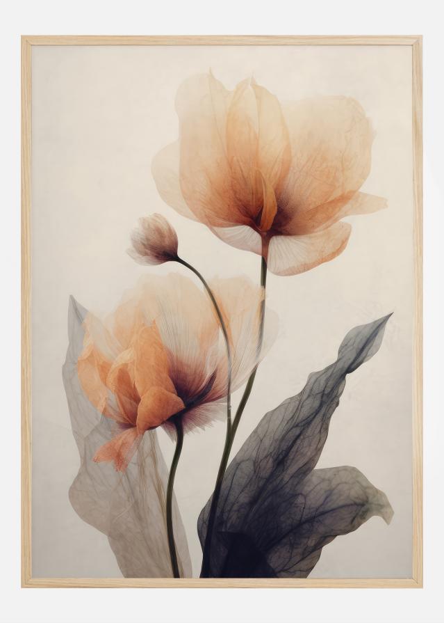 Parchment Flowers No 6 Poster