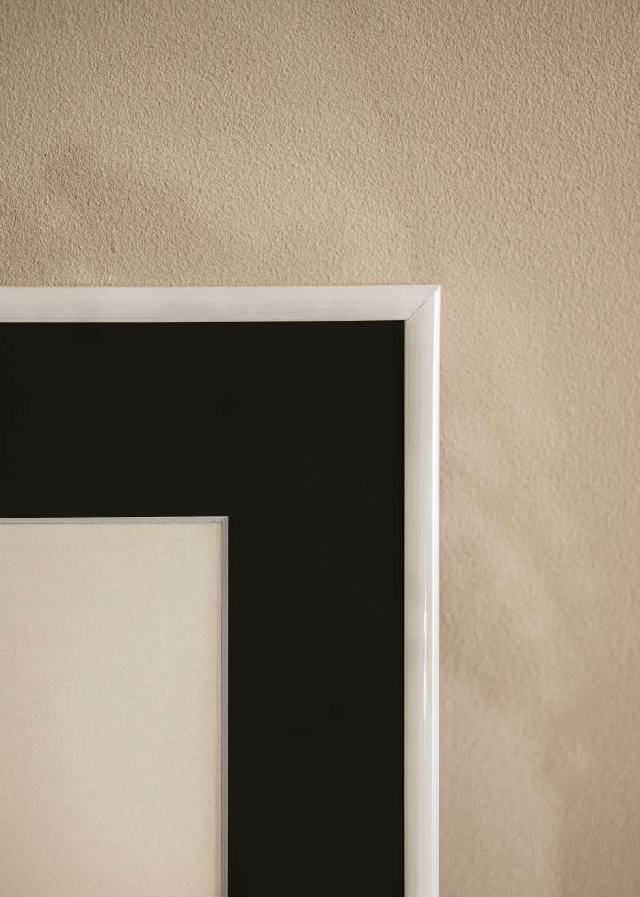 Cornice Victoria Bianco 50x70 cm - Passe-partout Nero 40x60 cm