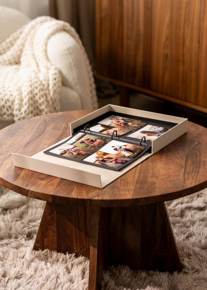 KAILA OUR WEDDING Creme - Coffee Table Photo Album (60 Pagine nere)