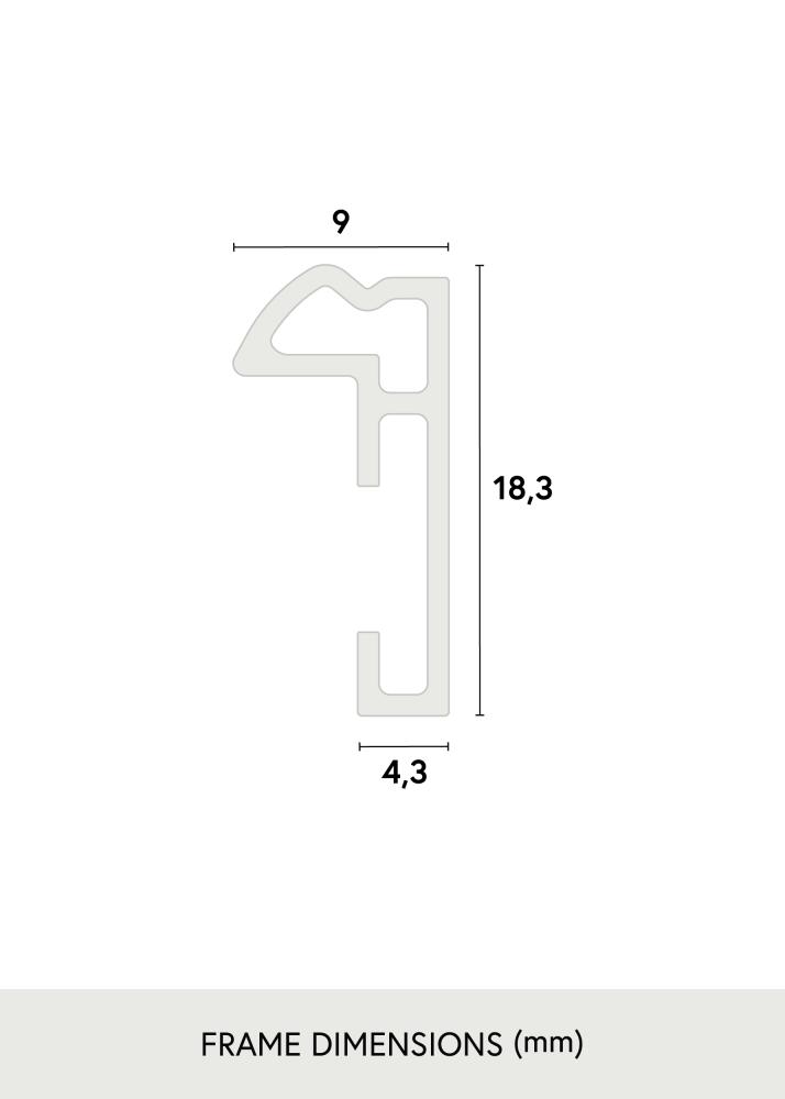 Cornice Hipster Vetro acrilico Oro 70x100 cm