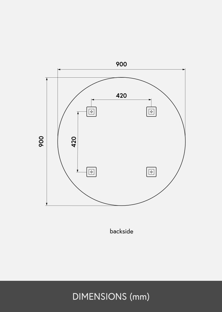 KAILA Rotondo Specchio Deluxe 90 cm Ø