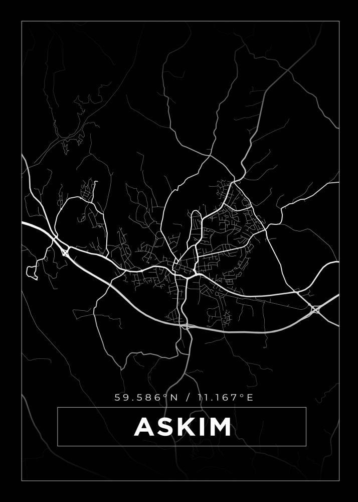 Mappa - Askim - Poster nero