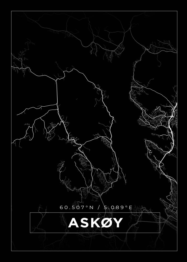 Mappa - Askøy - Poster nero