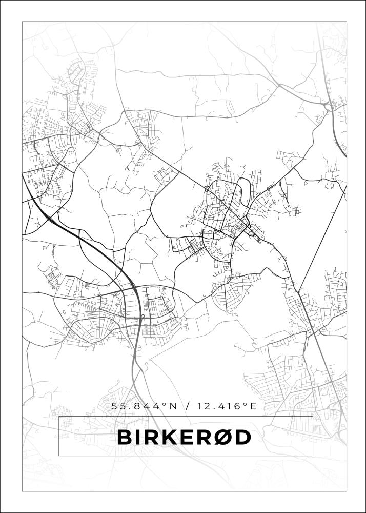 Mappa - Birkerød - Poster bianco