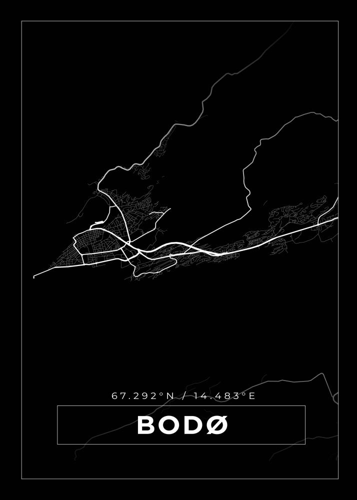 Mappa - Bodø - Poster nero