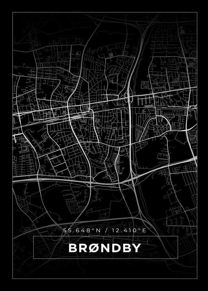 Mappa - Brøndby - Poster nero