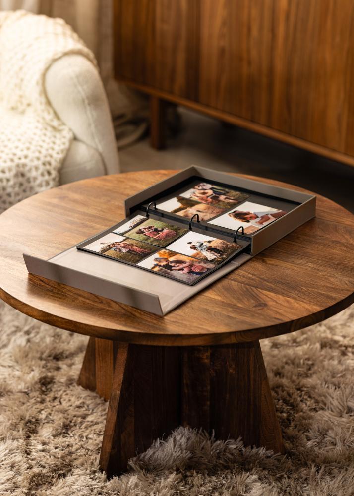 KAILA MOMENTS Grey - Coffee Table Photo Album (60 Pagine nere / 30 fogli)