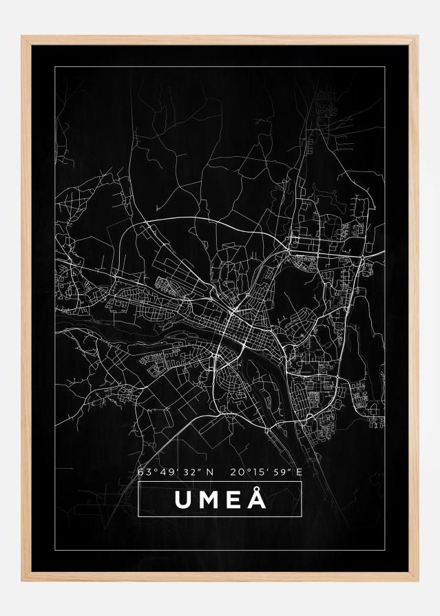 Mappa - Umeå - Poster nero