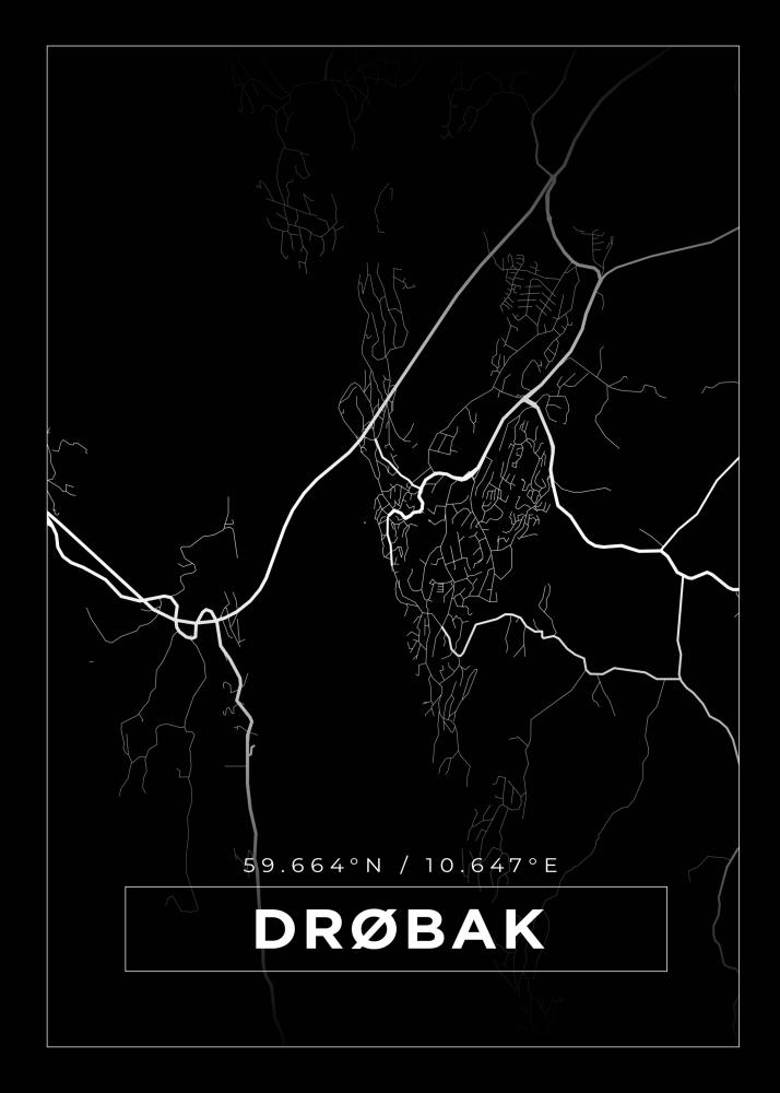 Mappa - Drøbak - Poster nero