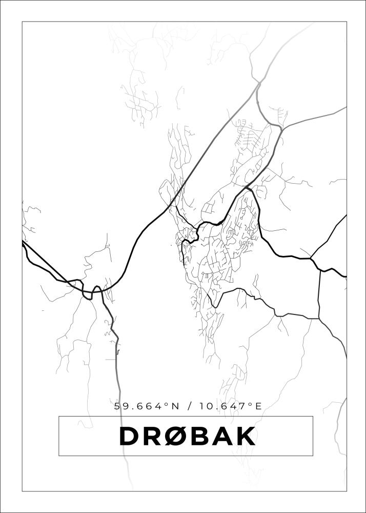 Mappa - Drøbak - Poster bianco