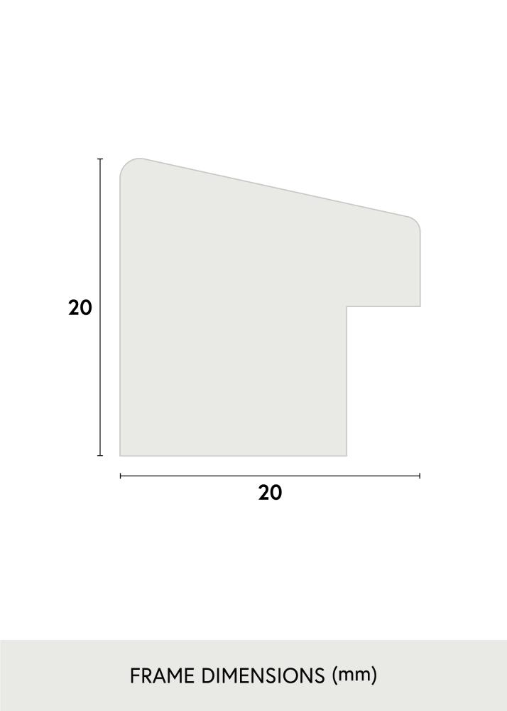 Cornice Fiorito Bianco 40x50 cm - Passe-partout Bianco 29,7x42 cm (A3)