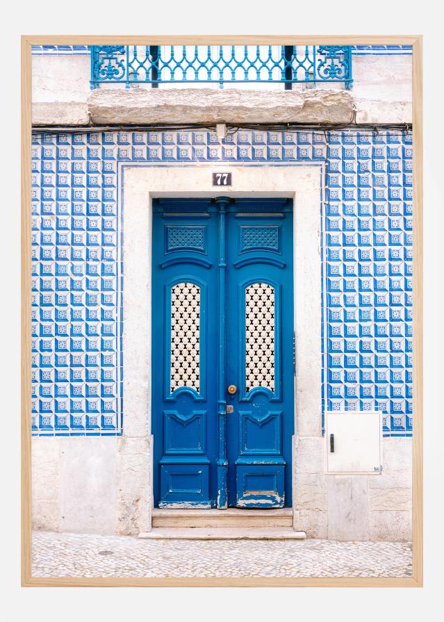 Blue Lisbon Door Poster