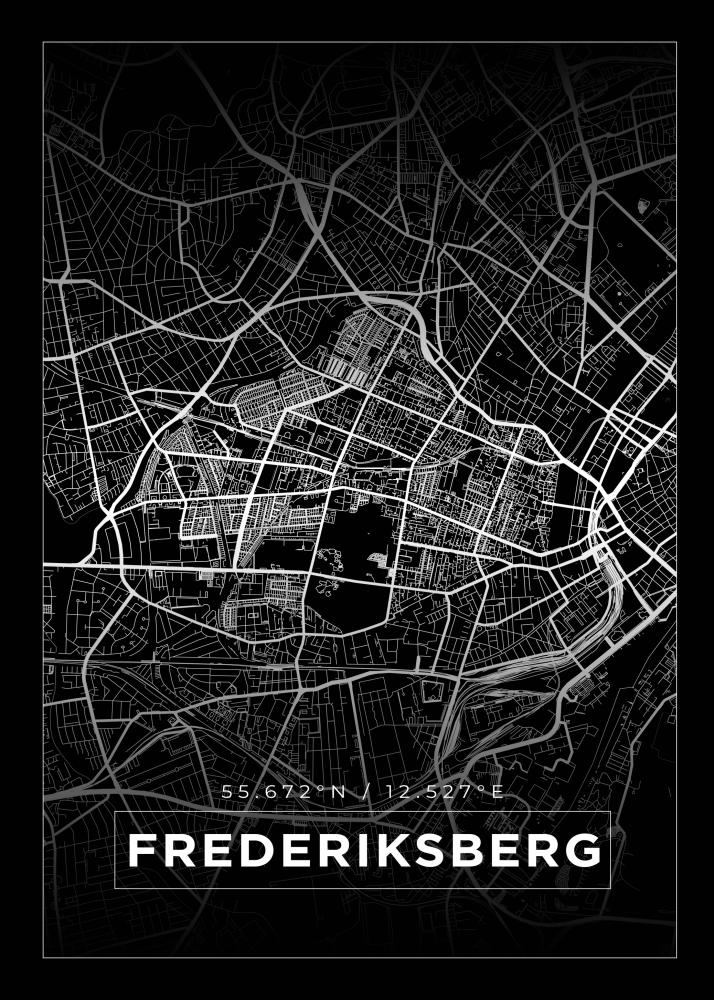 Mappa - Frederiksberg - Poster nero