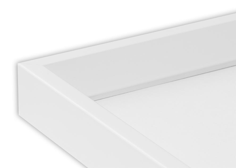 Cornice Globe Bianco 40x100 cm - Passe-partout Nero 30x90 cm