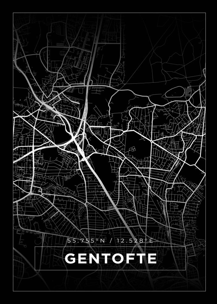 Mappa - Gentofte - Poster nero