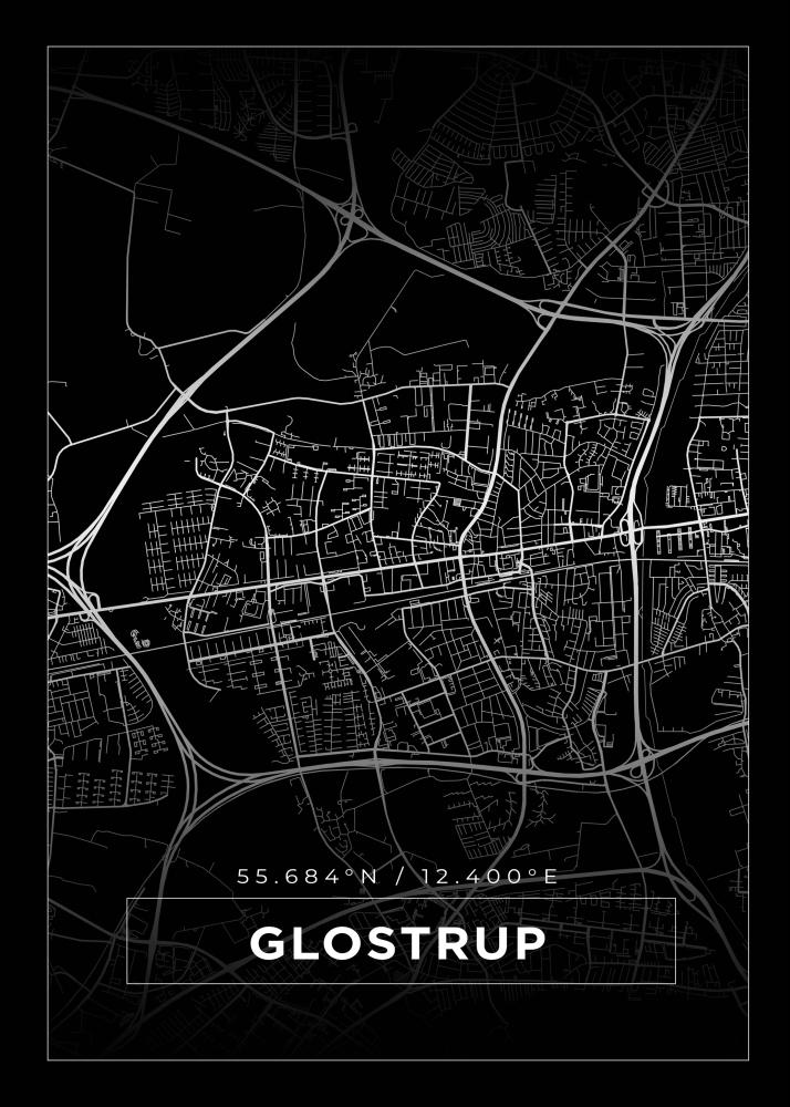 Mappa - Glostrup - Poster nero