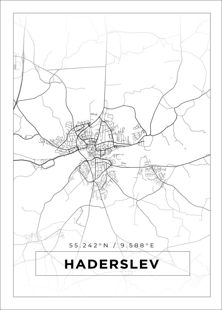 Mappa - Haderslev - Poster bianco