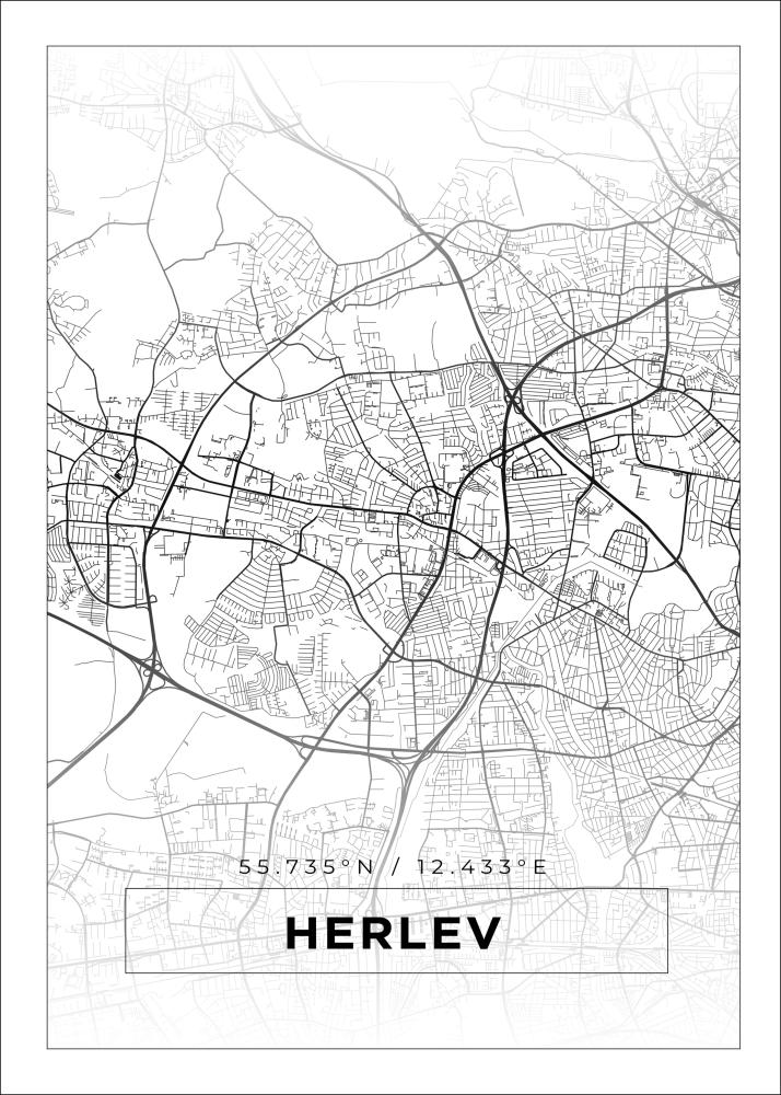 Mappa - Herlev - Poster bianco