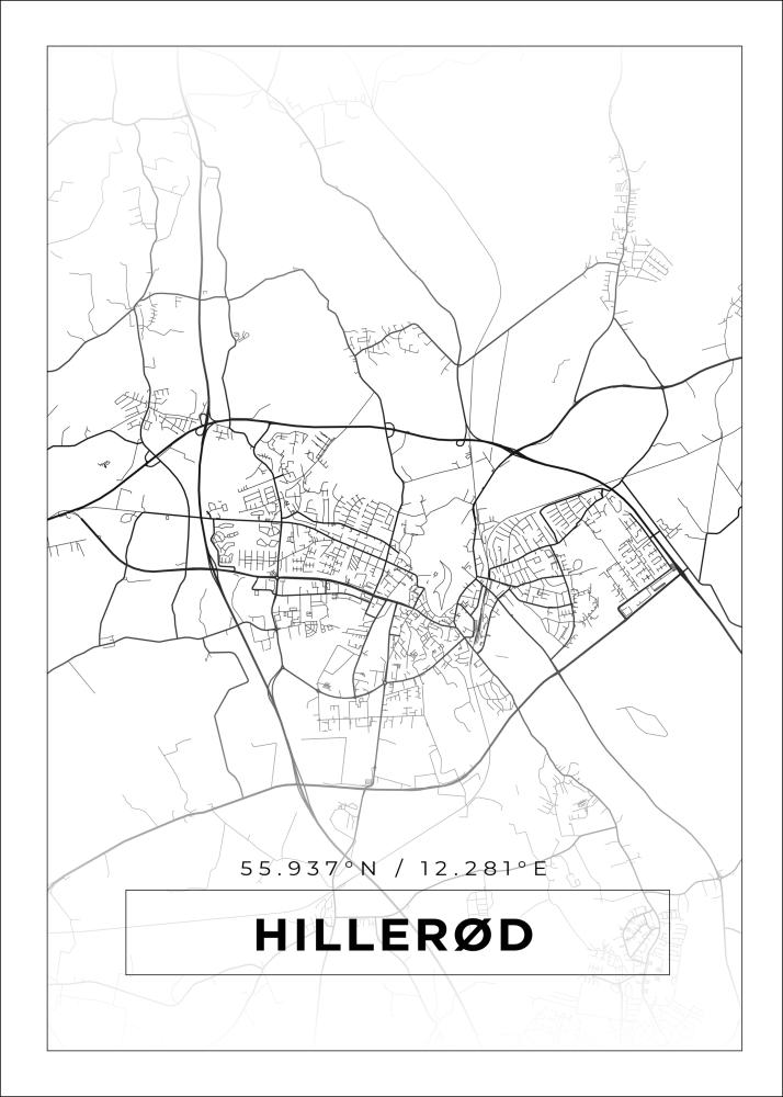 Mappa - Hillerød - Poster bianco