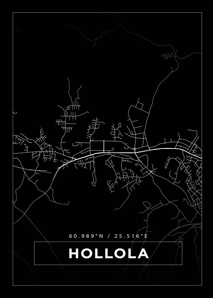 Mappa - Hollola - Poster nero