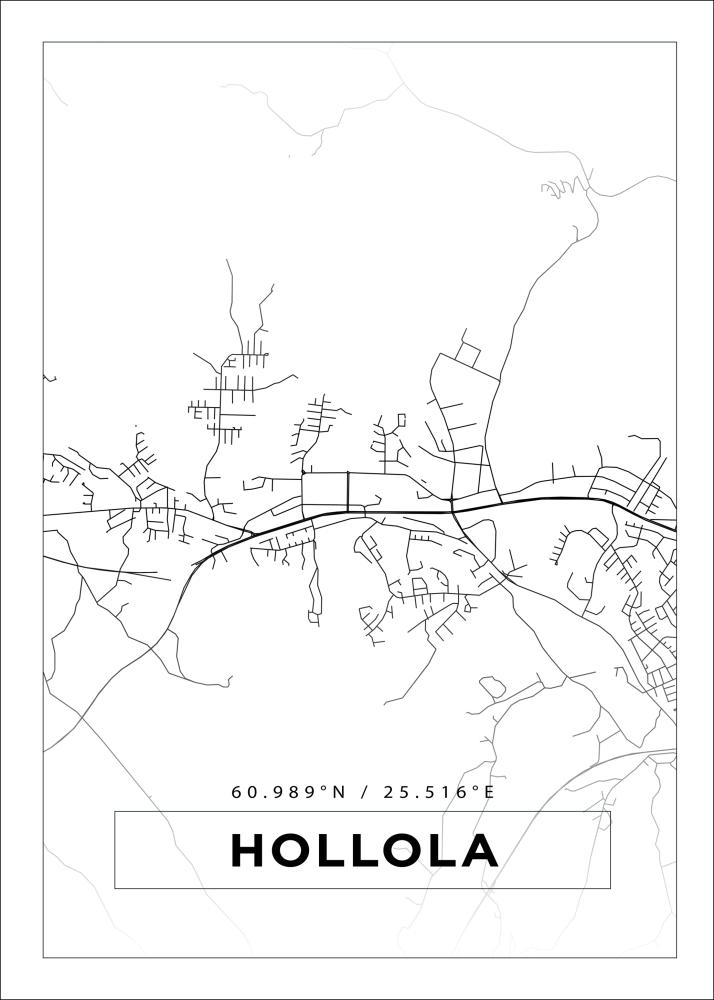 Mappa - Hollola - Poster bianco