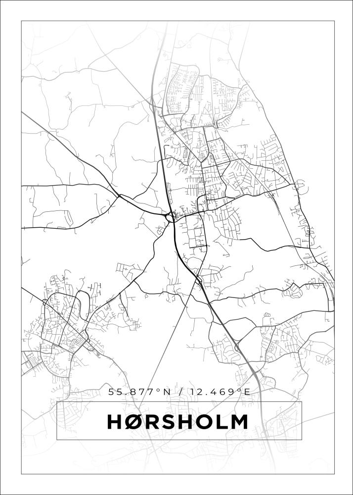 Mappa - Hørsholm - Poster bianco