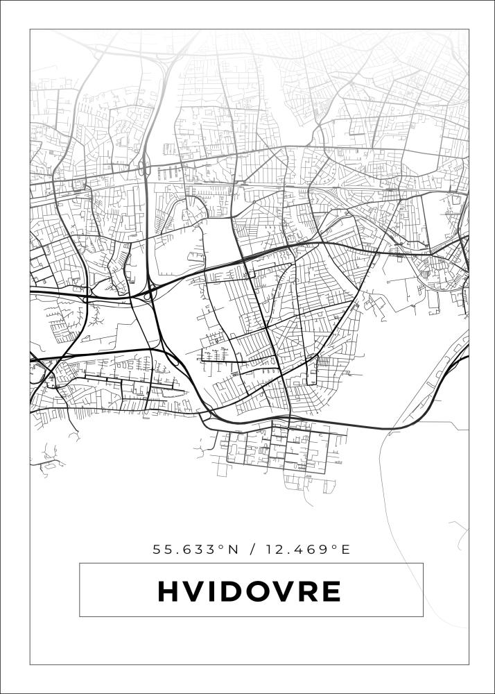 Mappa - Hvidovre - Poster bianco