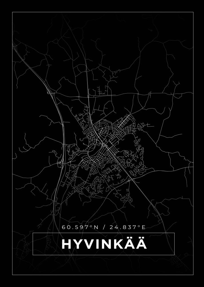 Mappa - Hyvinkää - Poster nero