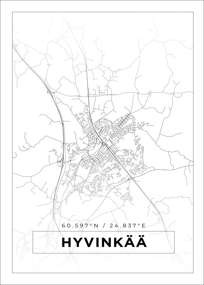 Mappa - Hyvinkää - Poster bianco