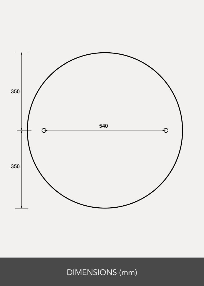 Specchio Clarity 70 cm Ø