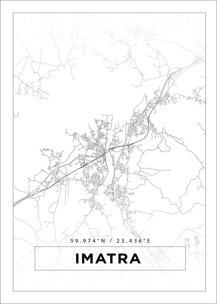 Mappa - Imatra - Poster bianco