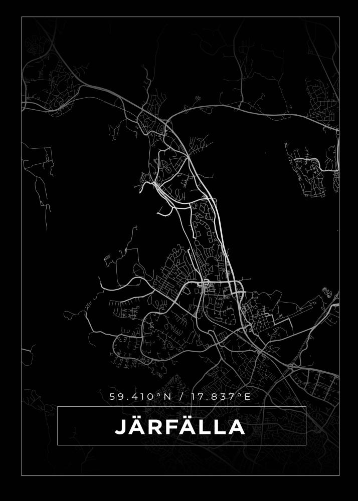 Mappa - Järfälla - Poster nero