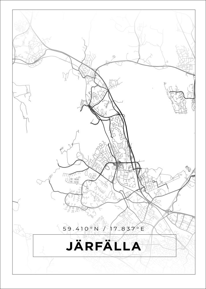 Mappa - Järfälla - Poster bianco