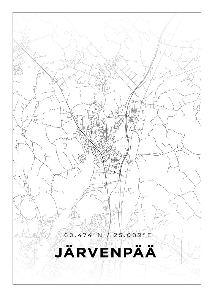 Mappa - Järvenpää - Poster bianco