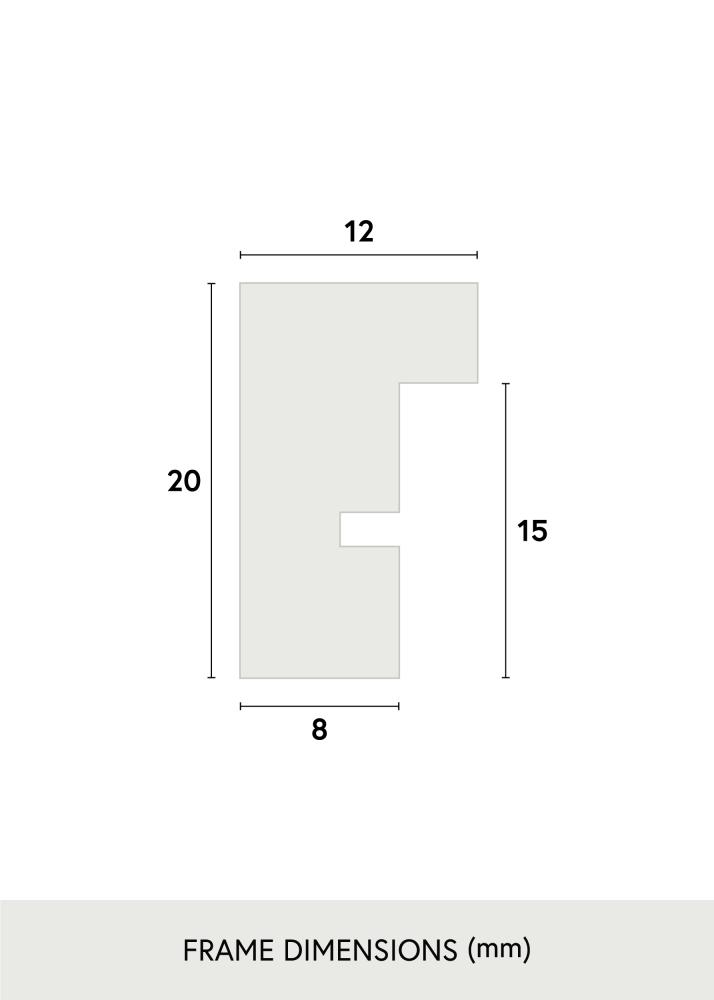 Cornice E-Line Vetro acrilico Noce 70x100 cm