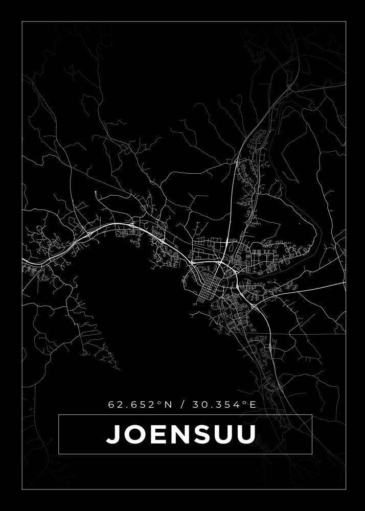 Mappa - Joensuu - Poster nero