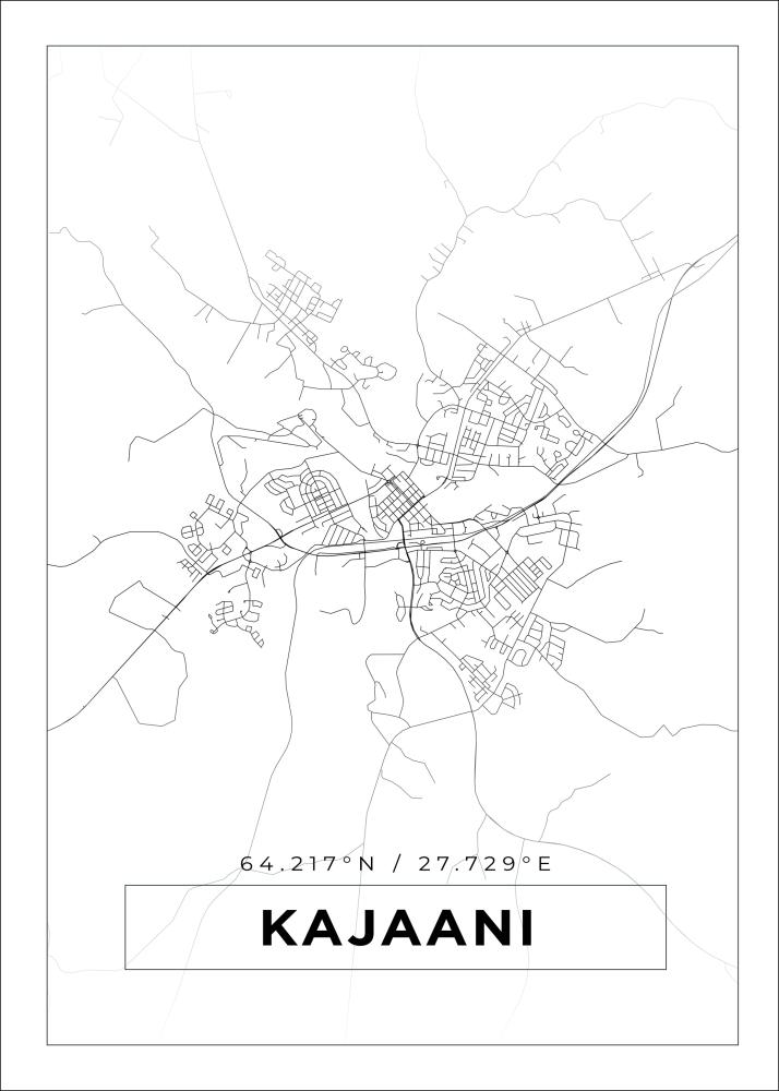 Mappa - Kajaani - Poster bianco