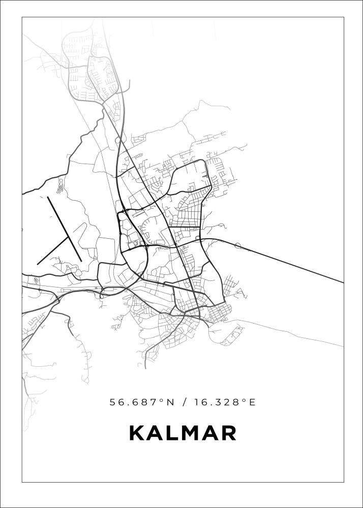 Mappa - Kalmar - Poster bianco