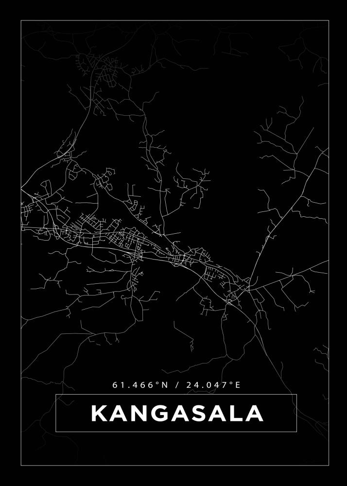 Mappa - Kangasala - Poster nero