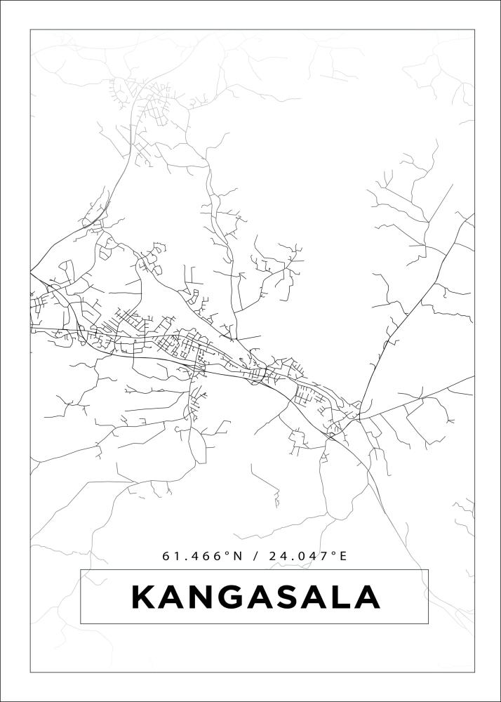 Mappa - Kangasala - Poster bianco