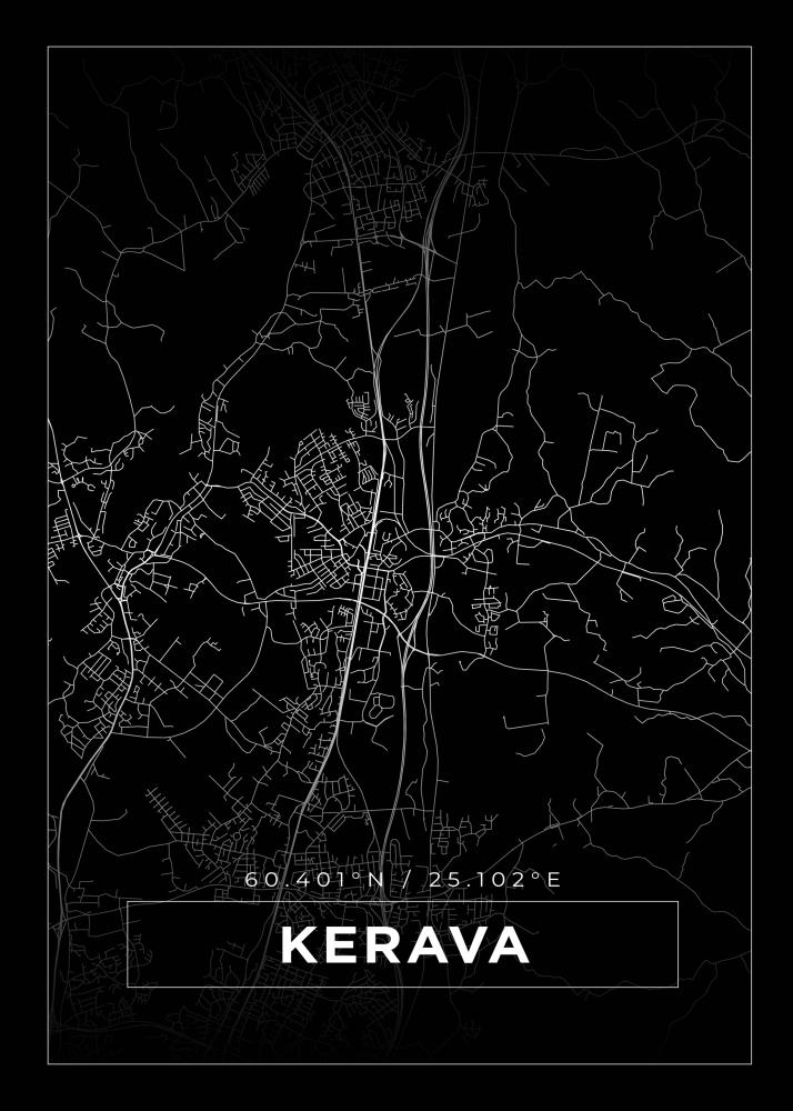 Mappa - Kerava - Poster nero