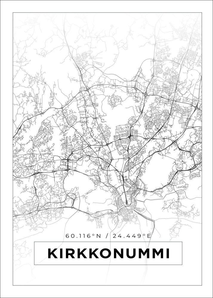 Mappa - Kirkkonummi - Poster bianco