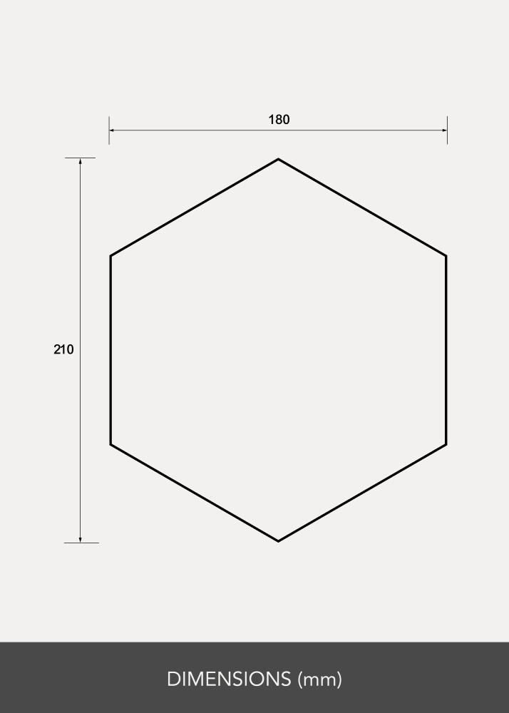 Specchio Set Hexagon 18x21 cm - 5 cad.