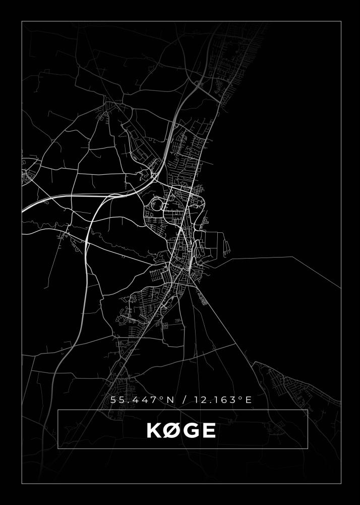 Mappa - Køge - Poster nero