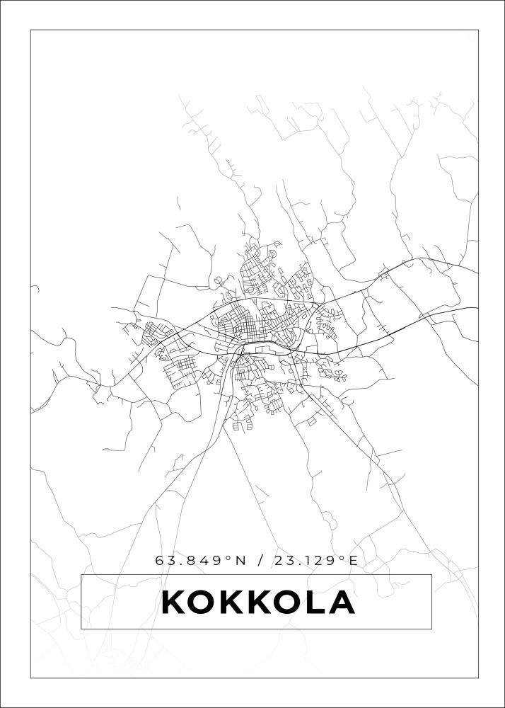 Mappa - Kokkola - Poster bianco