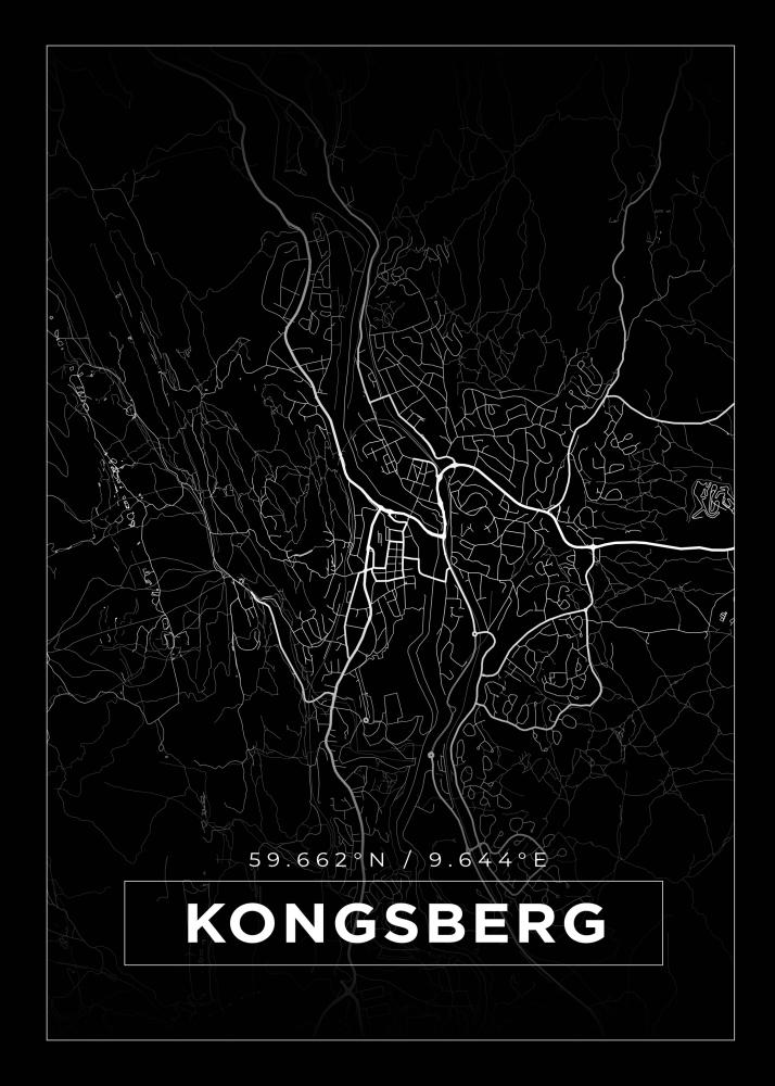 Mappa - Kongsberg - Poster nero