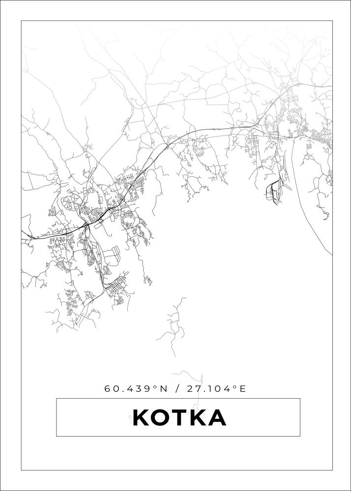 Mappa - Kotka - Poster bianco