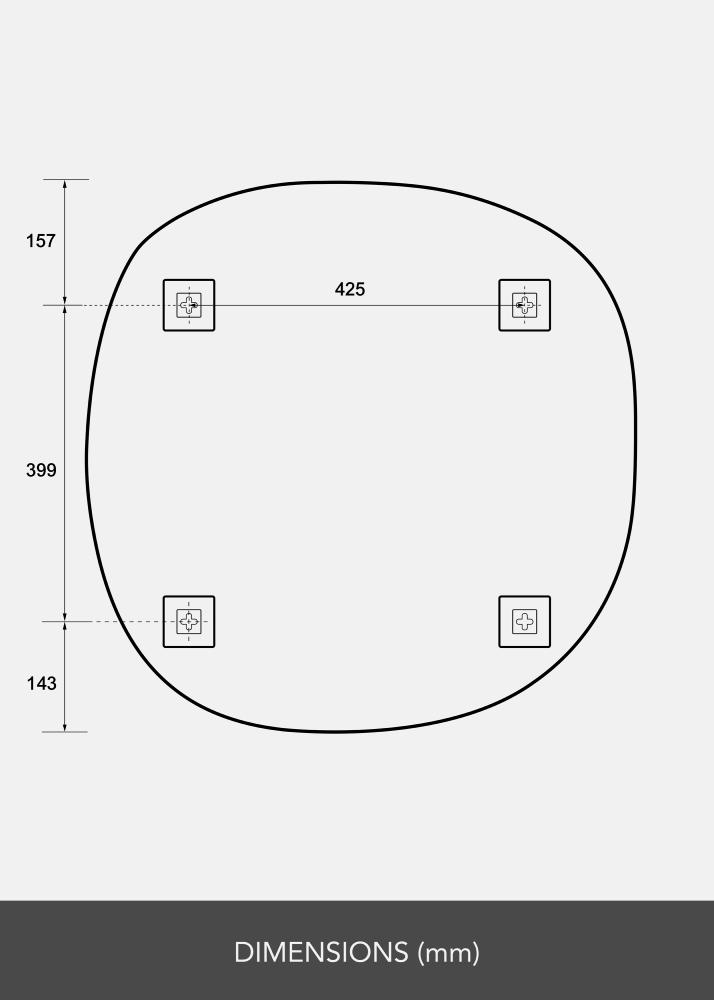 Specchio Roundy I 70x70 cm