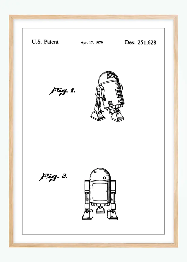 Disegni di brevetti - Star Wars - R2-D2 Poster