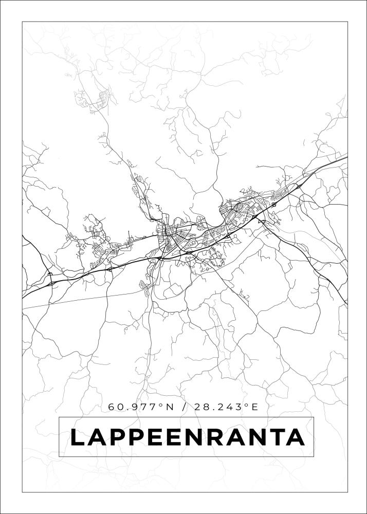 Mappa - Lappeenranta - Poster bianco